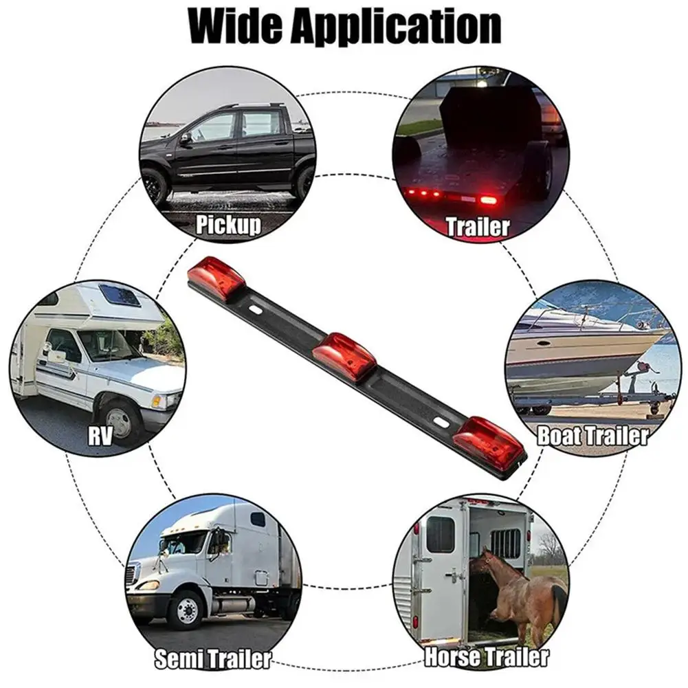 Luci posteriori a LED per coda freno per auto impermeabili Luci posteriori di segnalazione laterale per camioncino Rimorchio RV 12V Accessori automobilistici