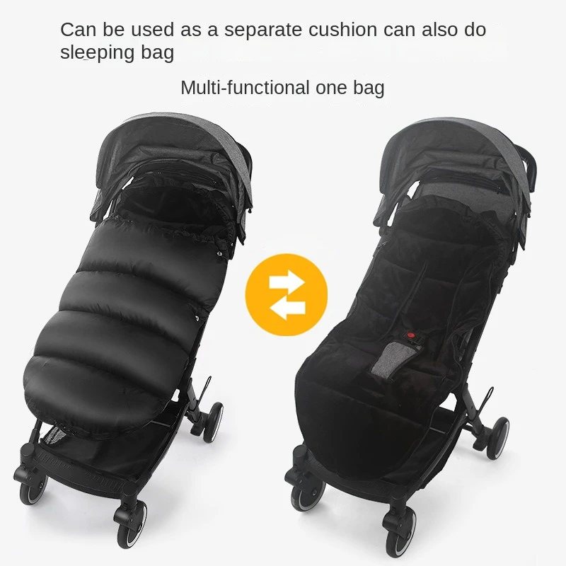 Universeller, gemütlicher Fleece-Kinderwagen-Fußsack, Kinderwagensack, Outdoor-Tour, wasserdicht, rutschfest, anpassbar für fast Kinderwagen