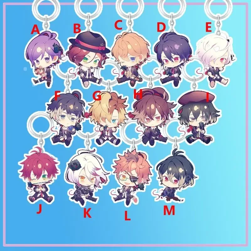 Anime Keychain Sakamaki Yamato Sakamaki Kanato Acrylic Keyring Strap Figure Hanging Accessories 6cm