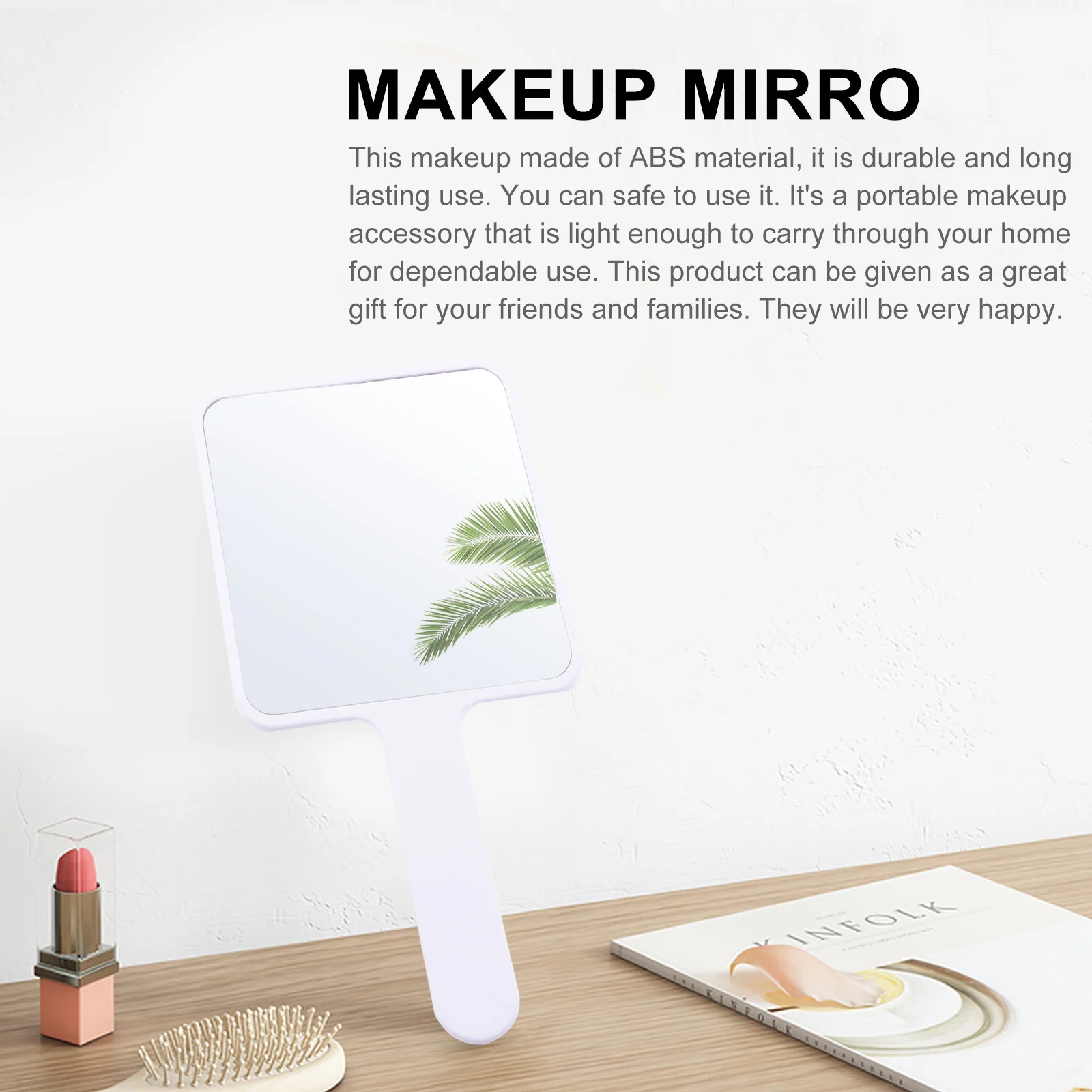 

Cow Mirror Vintage Portable Mini Vanity Handheld Makeup Mirror for Travel Purse Household Hair Care Product