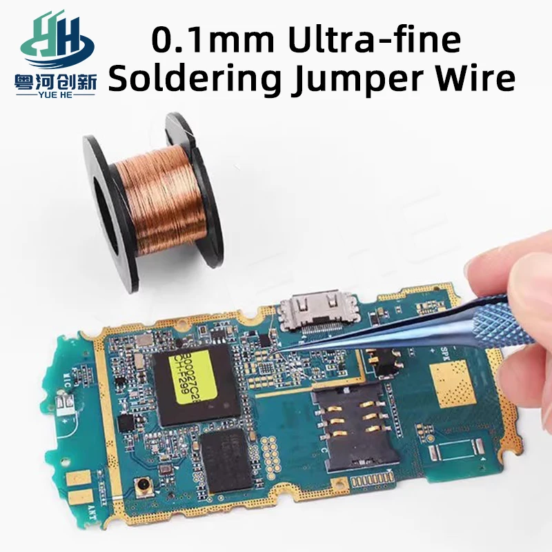 0.1mm Ultra Fine Copper Jumper Wire Soldering PCB Link Line for Mobile Phone Computer Motherboard BGA Welding Repair Tools