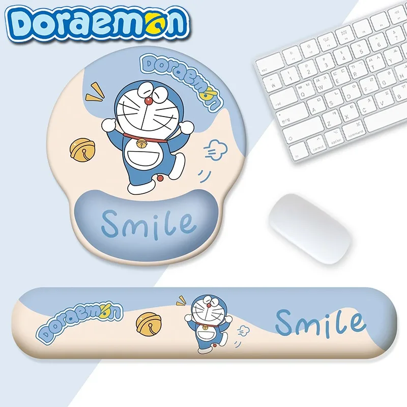 

High-color Value Doraemon Wrist Mouse Pad Keyboard Hand Rest Wrist Pad Cartoon Personality Office Study Desk Pad Non-slip Pads