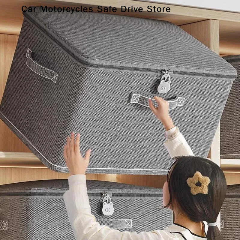 Large Lockable Box Clothes Organizer With Password Lock Pants Sweater Layered Storage Cabinets Jeans Privacy Storage Organizers