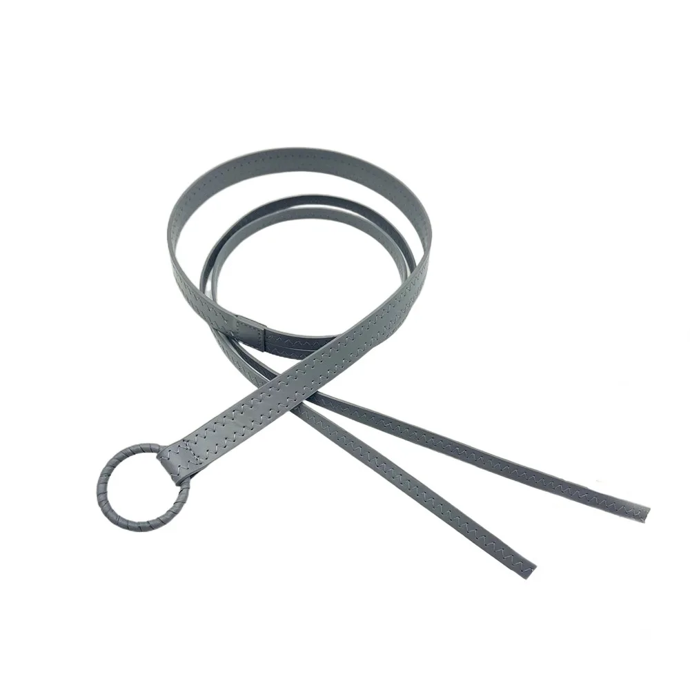 

Fashion Solid Color Leather Belt Vintage Luxury Design Thin Waist Strap Casual Trouser Dress Belts Women