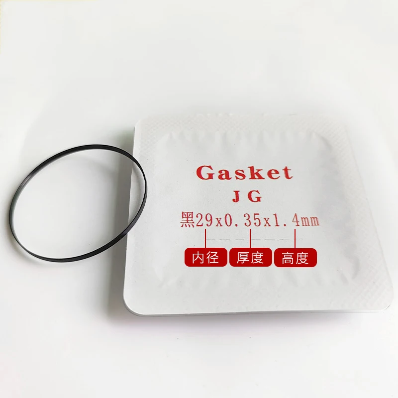 セイコー-フロントとリアのシーリングリング,防水,黒,白,ゴム製ガスケット,PTFE,交換用アクセサリー,No.5