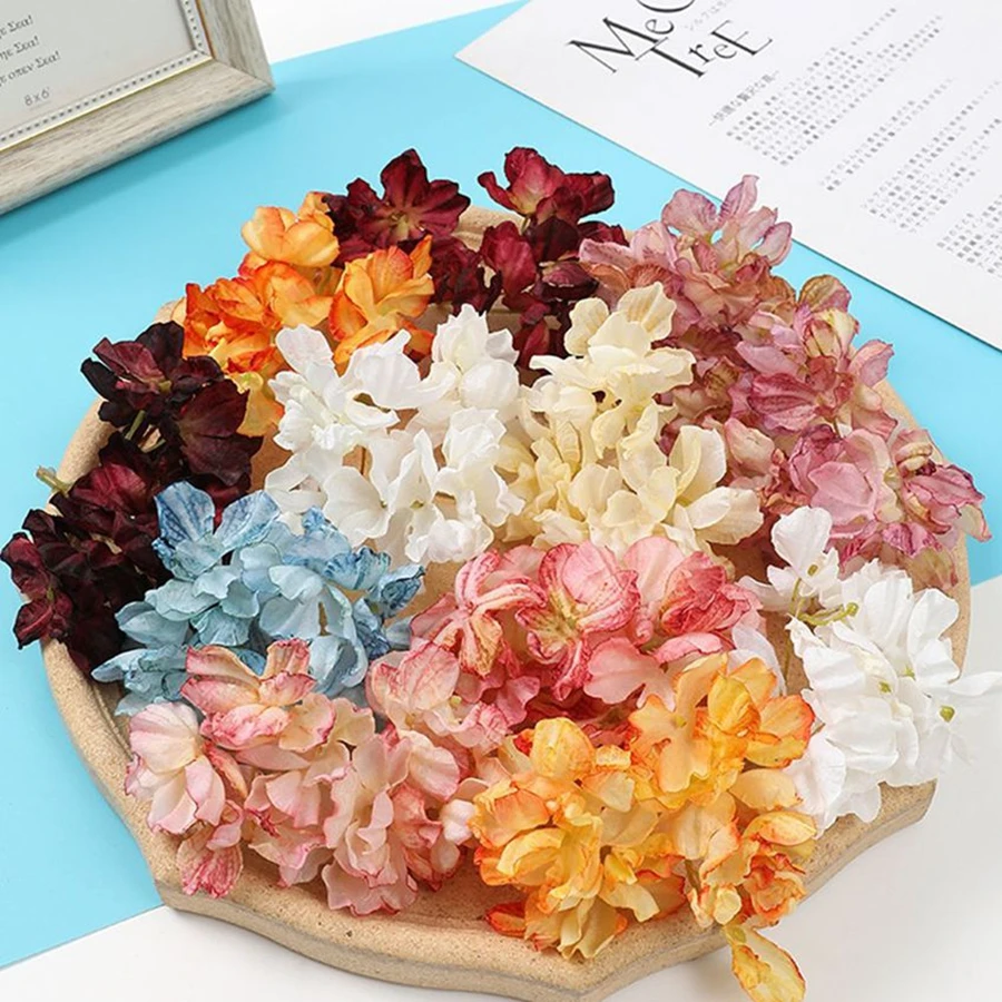 10/20 Stück Künstliche Seiden-Hortensien für Hochzeitssträuße, Festliche DIY-Geschenkbox-Arrangements, Heim-Vasen, Tisch- und Gartendekoration