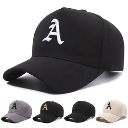 Summer Men Baseball Cap Letter A Embroidery Outdoor Snapback Hat Cotton Adjustable Hip Hop Hat Sports Trucker Caps Sun Hats 2024