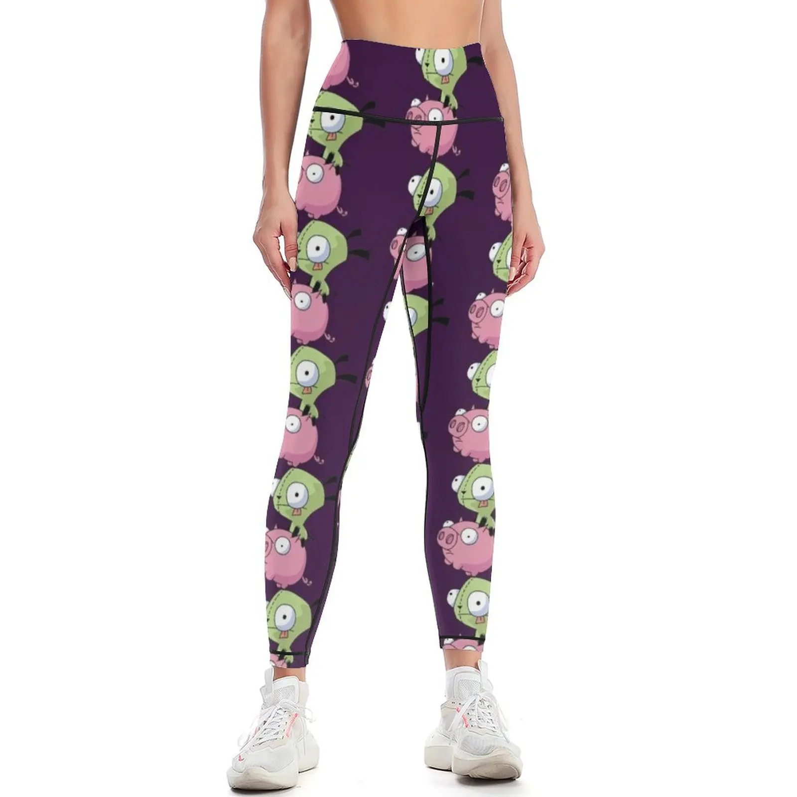 

Gir Riding Pig Leggings Golf wear for girls Legging sexy woman sports tennis for Womens Leggings