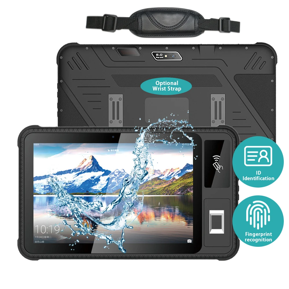 PH860 Android Biometric Device Rugged Tablet Pc 1000 Nit 4g Gps Barcode Fingerprint Nfc Rfid Reader Ip65 Waterproof Oem