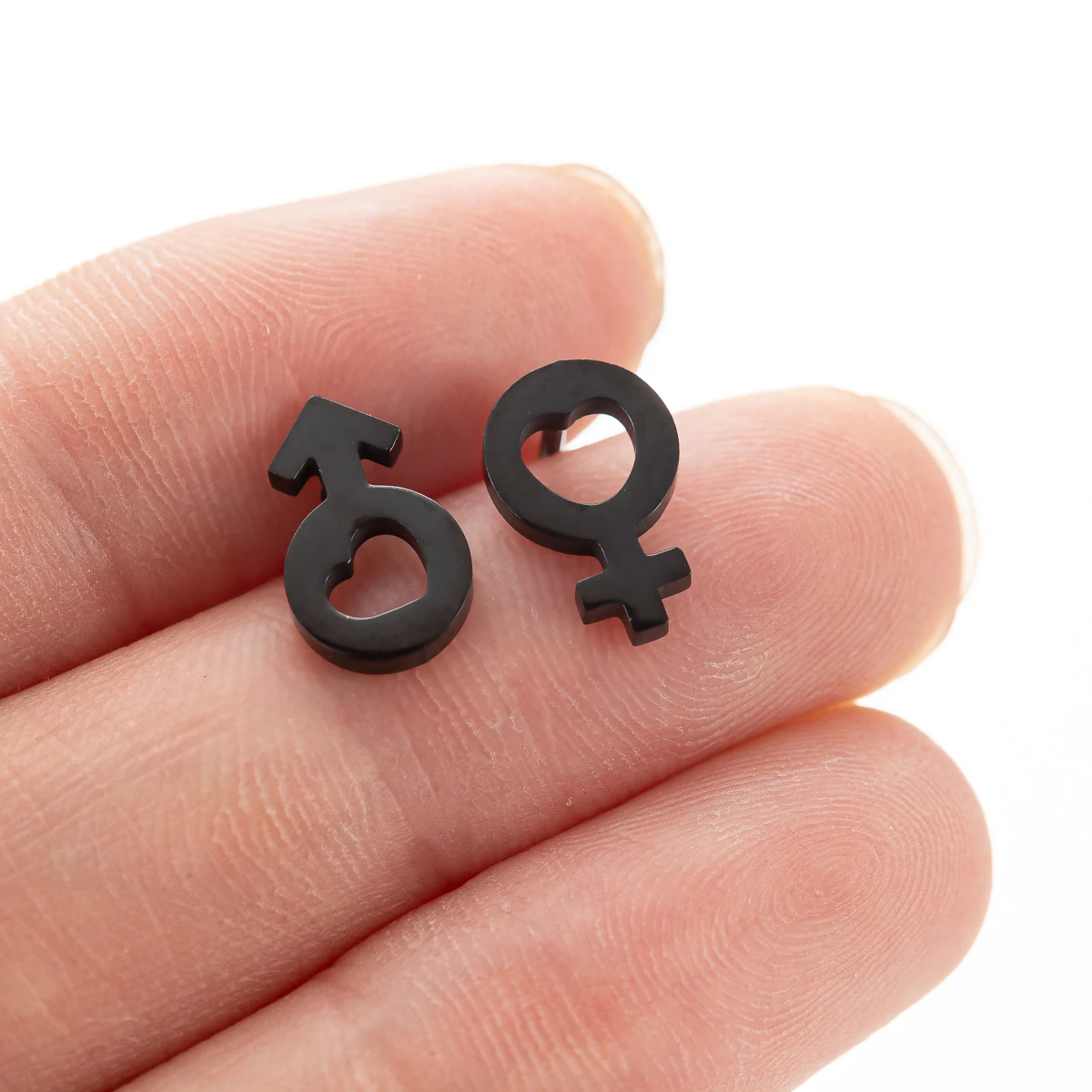 Stainless Steel Earring Gender Symbol For Lover Ear Piercing Stud Earrings Valentine\'S Day Jewelry Party Gift Brinco Coracao