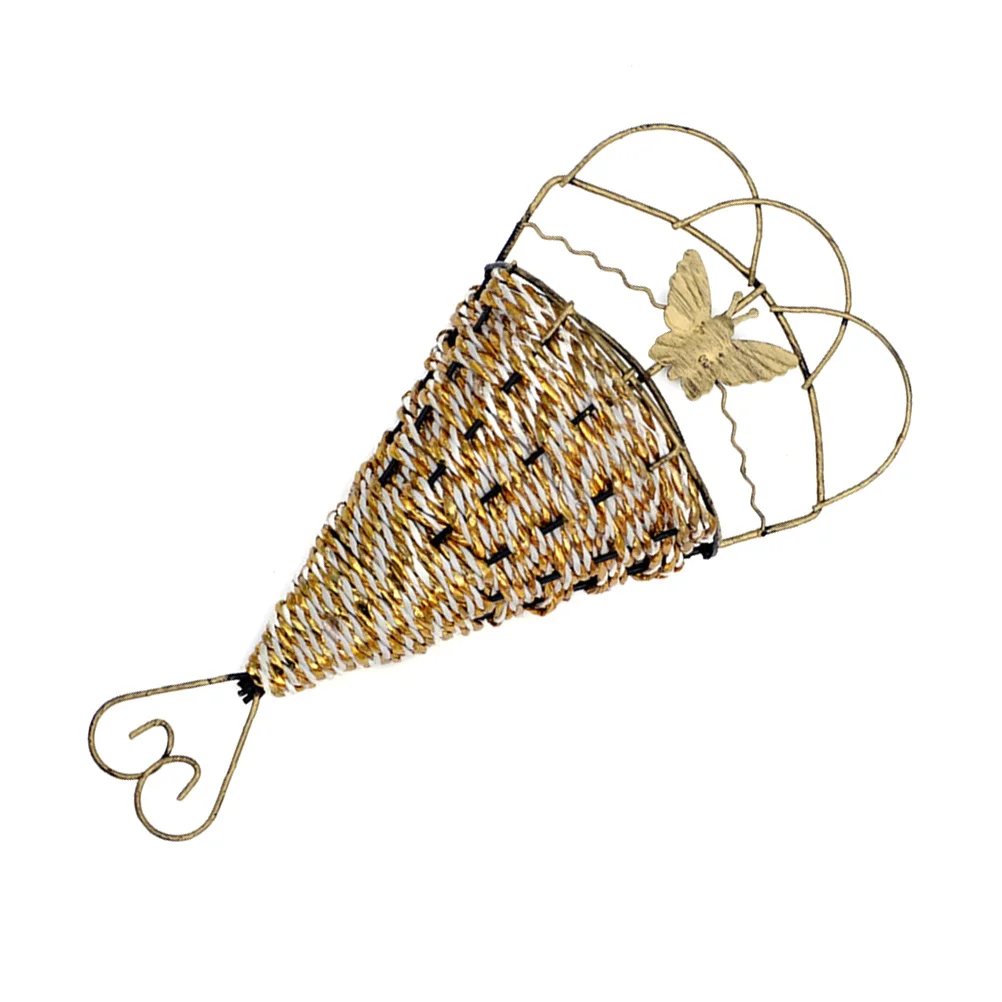 

Wall Mounted Iron Flower Basket Hanging Planter Holder for Indoor Outdoor Home Garden Office Decoration Storage