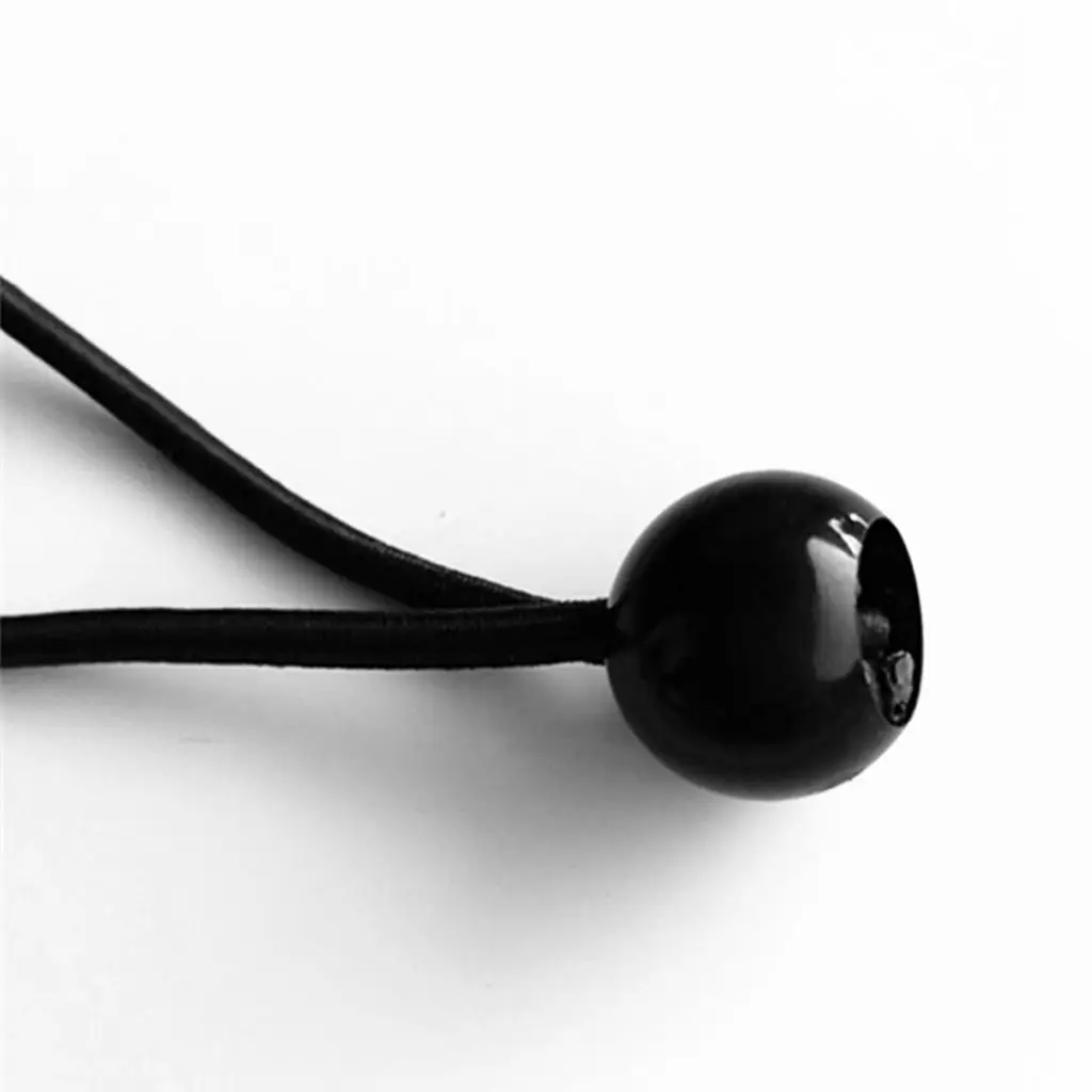 Black Plastic Shock Cord Stopper Lock End Elastic Toggle Buckle Bungee Rope Clamp for Sports Gear Paracord Shoelace