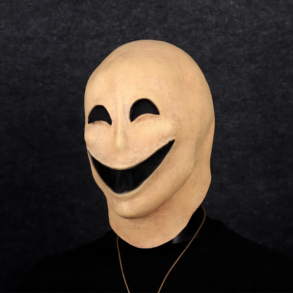 Halloween Griezelige Glimlach Geen Gezicht Man Masker Cosplay Alien Demon Latex Helm Carnaval Verkleedpartij Kostuum Rekwisieten Voor Volwassenen