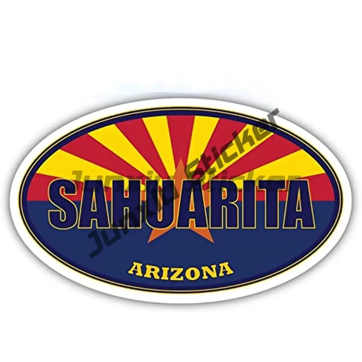 Arizona State Sticker USA Country Code Oval Sticker with Flag Map Vinyl Decal Decorative for Cars Bumper Camper Bumper Truck SUV