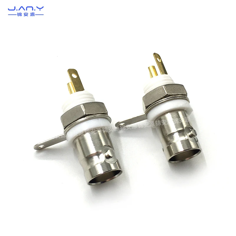 Conector de panel de BNC-KY resistente a altas temperaturas, base de cobre puro aislado BNC hembra, Conector de video coaxial Q9 hembra