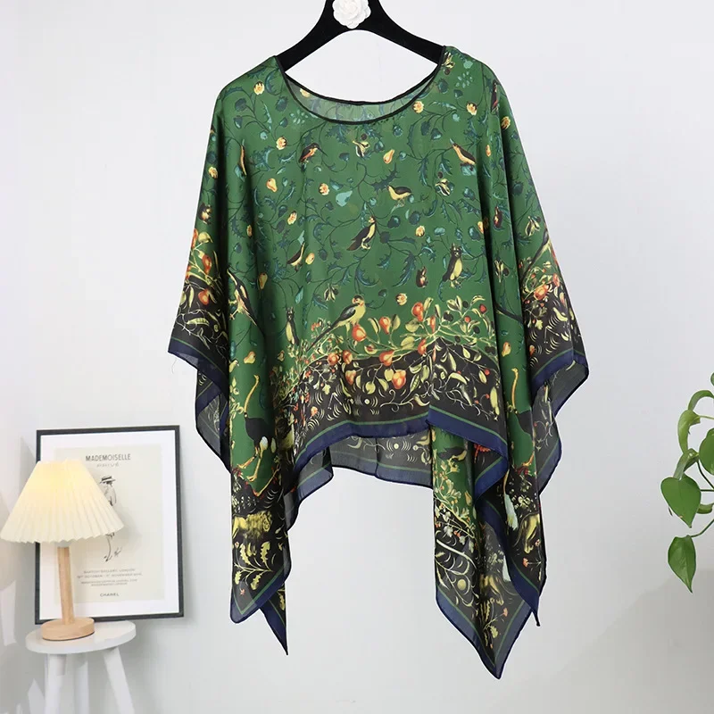 Poncho Pullover Shawl Sun Protection Scarf New Versatile Scarf Paired With Women's Loose Summer Sunscreen Leisure Clothing P8