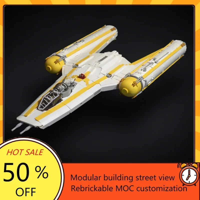 Puzzles personnalisés Y-Wing Starfighter-Minifig, modèle d'échelle, avion assemblé, technologie éducative, jouet créatif pour enfants, cadeau