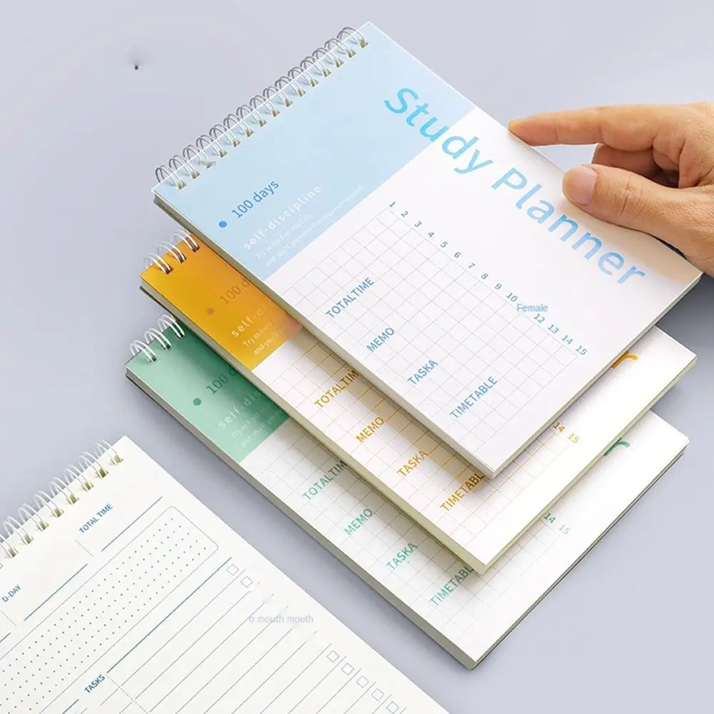 100 Days Daily Weekly Study Planner Notebook Journal Agenda Task Memo Diary Organizer Schedule School Stationary Office Supplies