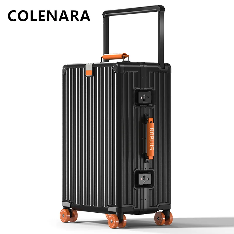 COLENARA High Quality Suitcase PC Boarding Box 28 Inches Large Capacity Aluminum Frame Trolley Case 24\