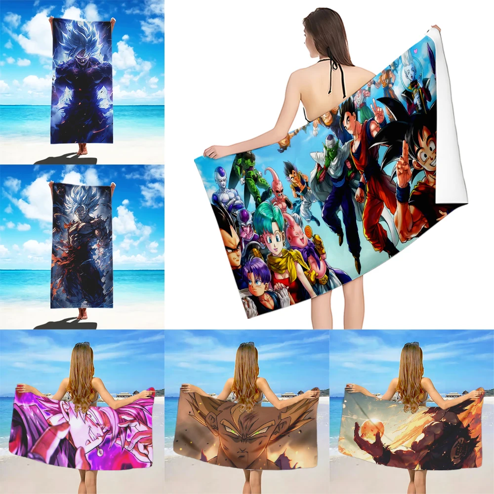 Anime D-D-DragonS B-BallS Beach Towel Microfiber Sand Free Quick Dry Soft Sandproof Pool Towels Gift for Women Travel Shower