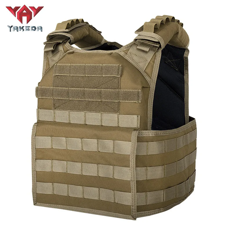 YAKEDA Tactical Vest MOLLE System Multi-functional Expansion Breathable Wear-resistant Tactical Supplies Outdoor Real CS Vest