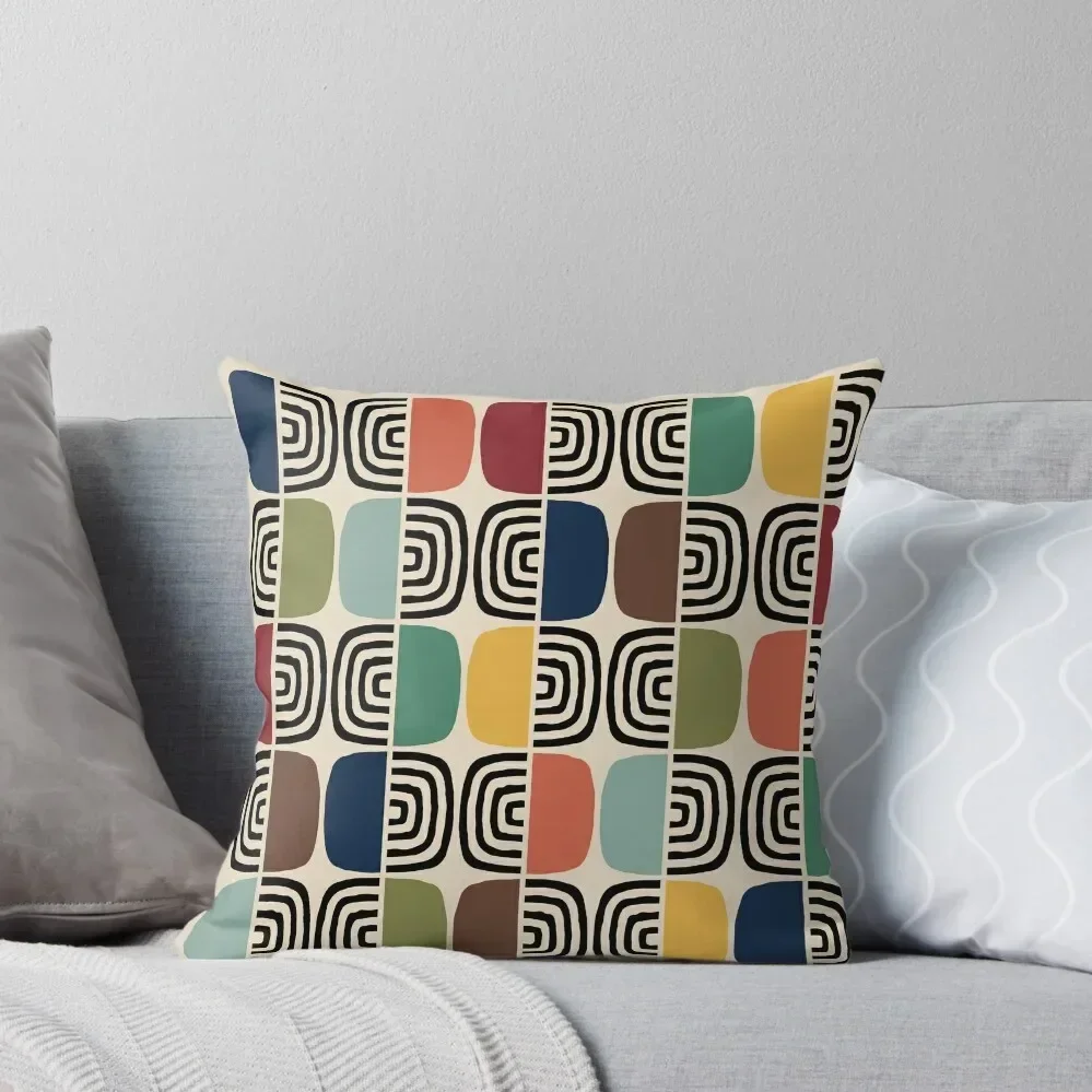 Mid Century Modern Half Concentric Circle Pattern 923 Throw Pillow Pillows Aesthetic Pillowcase Cushion pillow