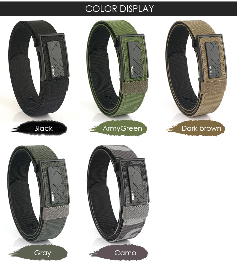 VATLTY Multifunctional Rigid Tactical Belt for Men Metal Automatic Buckle Casual Belt Stiff Work Belt Military Accessories