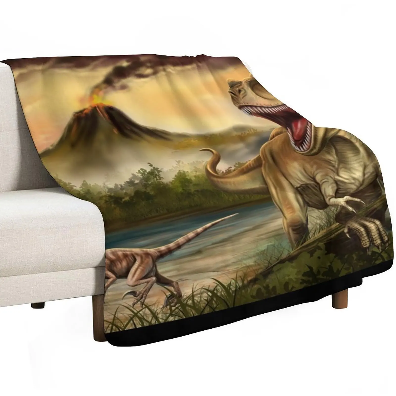 Predator Dinosaurs Throw Blanket Furry Weighted Luxury Soft decorative Bed Blankets