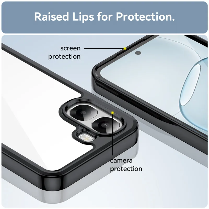 حافظة لهاتف OPPO A6x لهاتف OPPO A5 A5x A6 Pro A6x 4G 5G غطاء ملون ناعم الحافة سيليكون شفاف ممتص للصدمات لهاتف OPPO A6x 5G 4G