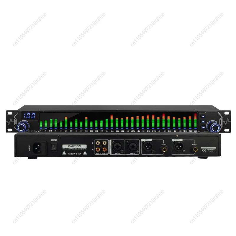 

Tuner Professional 31-Band Digital EQ Spectrum Display Stage KTV Performance Home Bar Noise Reduction Audio