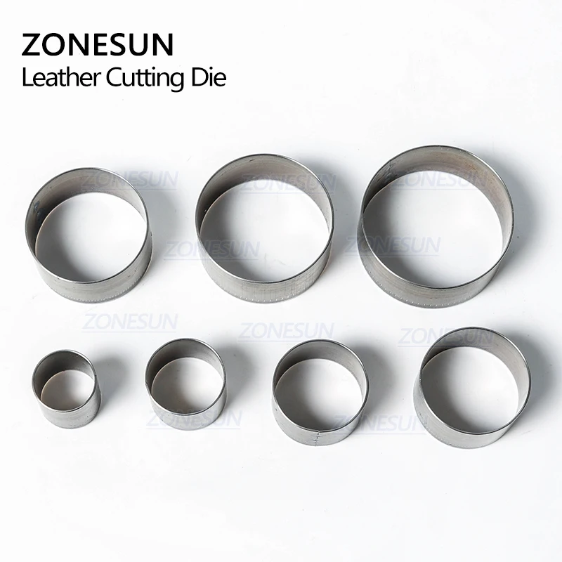 ZONESUN Full Steel Leather Cutting Die Steel Rule Die 20/25/30/50mm Round Mold Punching Clicker Die For Cutting Out Leather PVC
