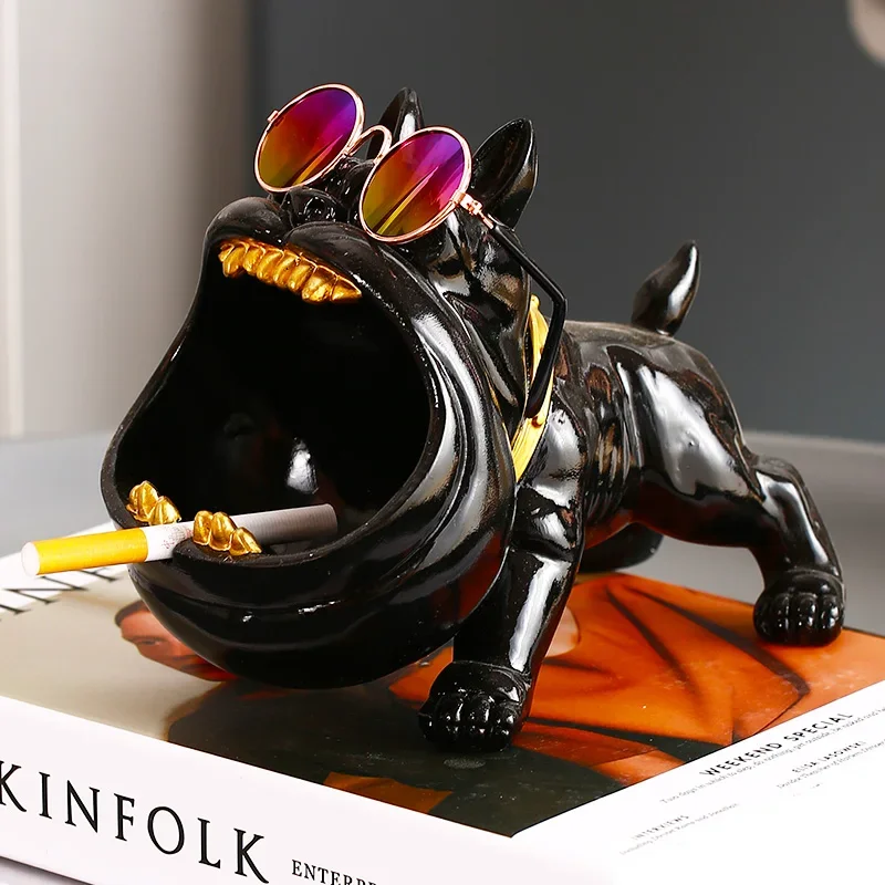 

Home Living Room Desktop Decoration Cartoon French Resin Ashtray Anti-fly Ash Car Cigar Ashtray Modern Smoking Tools