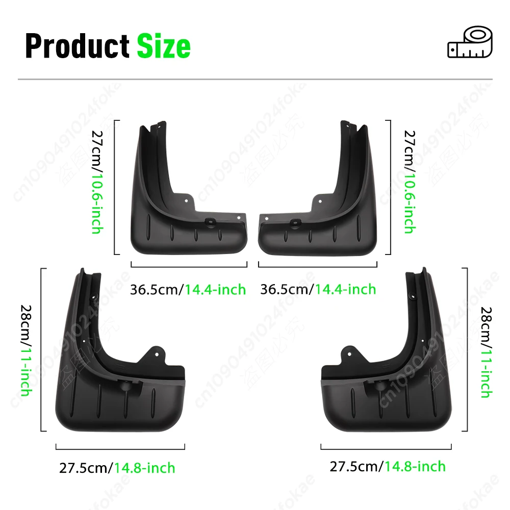 FOR High Quality Automobile Fender Mudguards Mud Flaps For Porsche Cayenne 92A 2nd Gen 2011 2012 2013 2014 2015 2016 2017