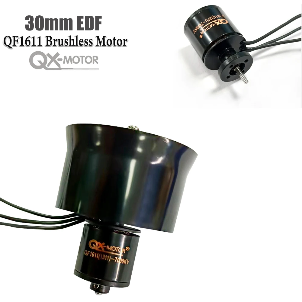 QX-MOTOR 30mm EDF 6Blades wentylator kanałowy z silnikiem bezszczotkowym 5000KV 6000KV 7000KV 14000KV do części do zdalnie sterowanych zabawek