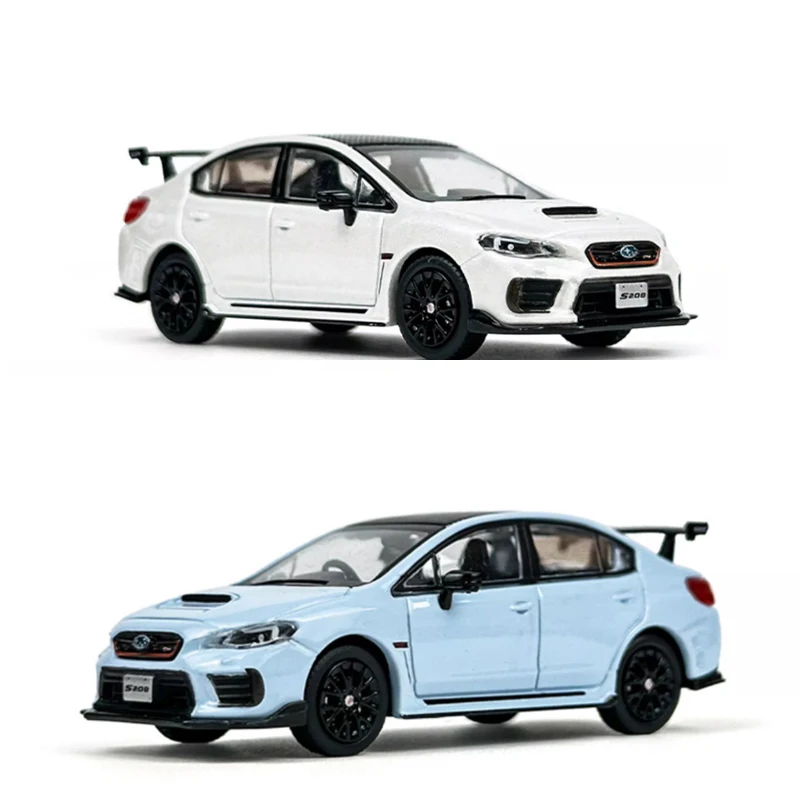 دييكاست الأصلي 1:64 مقياس WRX STI S208 سبيكة نموذج محاكاة الديكور الهوايات الهدايا التذكارية جمع عرض ثابت