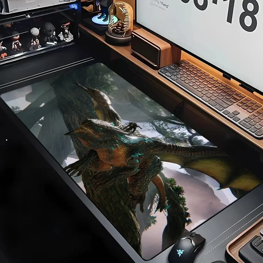 لوحة ماوس Castlevania Giant Dragon، حصير ألعاب XXL، ملحقات الكمبيوتر، وسادات توسيع لوحة المفاتيح مناسبة للعمل واللعبة