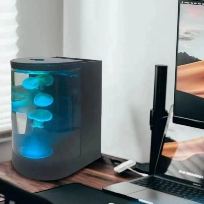 custom.Modern LED RGB Acrylic 10 Inch Jellyfish USB Rechargeable Night Light to Large Sizes Bedroom Power Via Tou