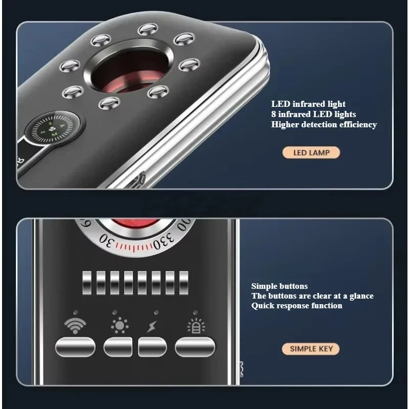 K95 Hotel Intelligent Camera Detector GPS Signal Detection Anti Stealth and Anti Monitoring Detector