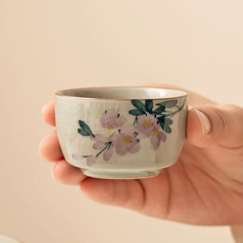 

Pure Hand-Painted Borneol Jade Orchid Master's Cup Home Ceramic Tea Cup