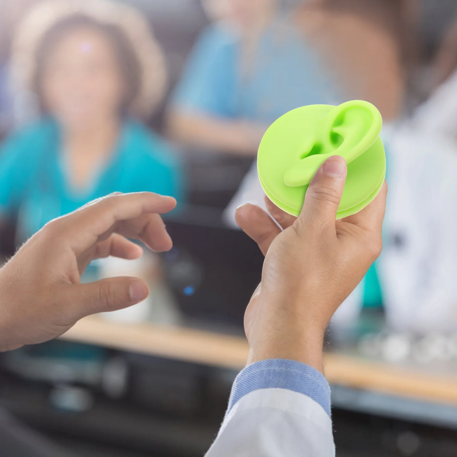 2 Pcs Colored Ear Model Models for Puncture Practice Teaching Artificial Silicone Silica Gel Fake