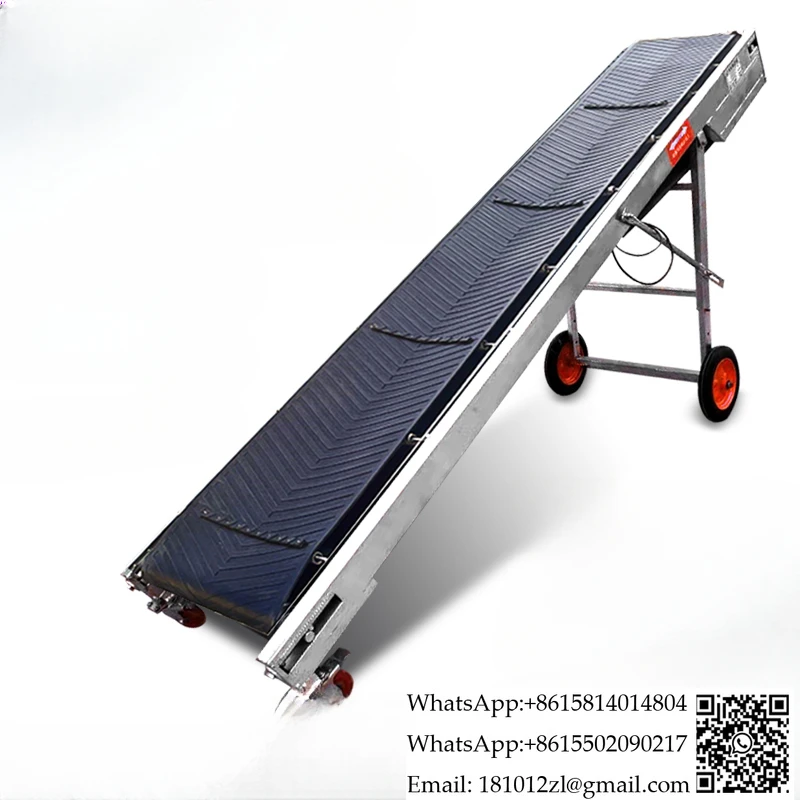 Small folding lift conveyor assembly line belt conveyor loading and unloading material loading non-slip belt conveyor belt7m-10m