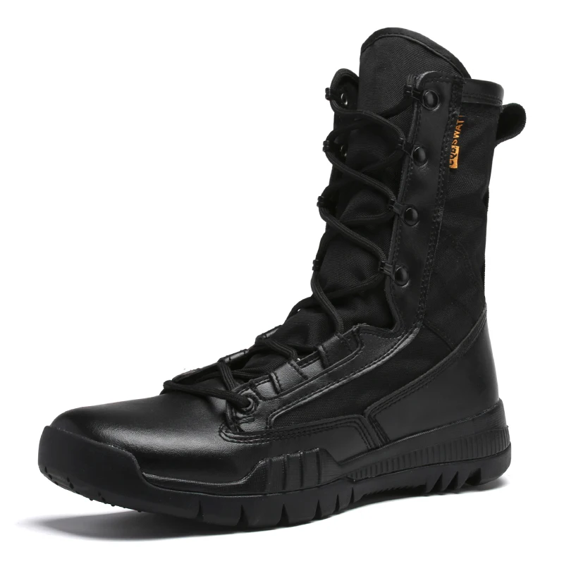 Hohe Qualität Leinwand Military Boot Männer Atmungsaktive Desert Schuhe Männlichen Kampf Taktische Armee Stiefel Wasserdichte Tacticals Ankle Botas