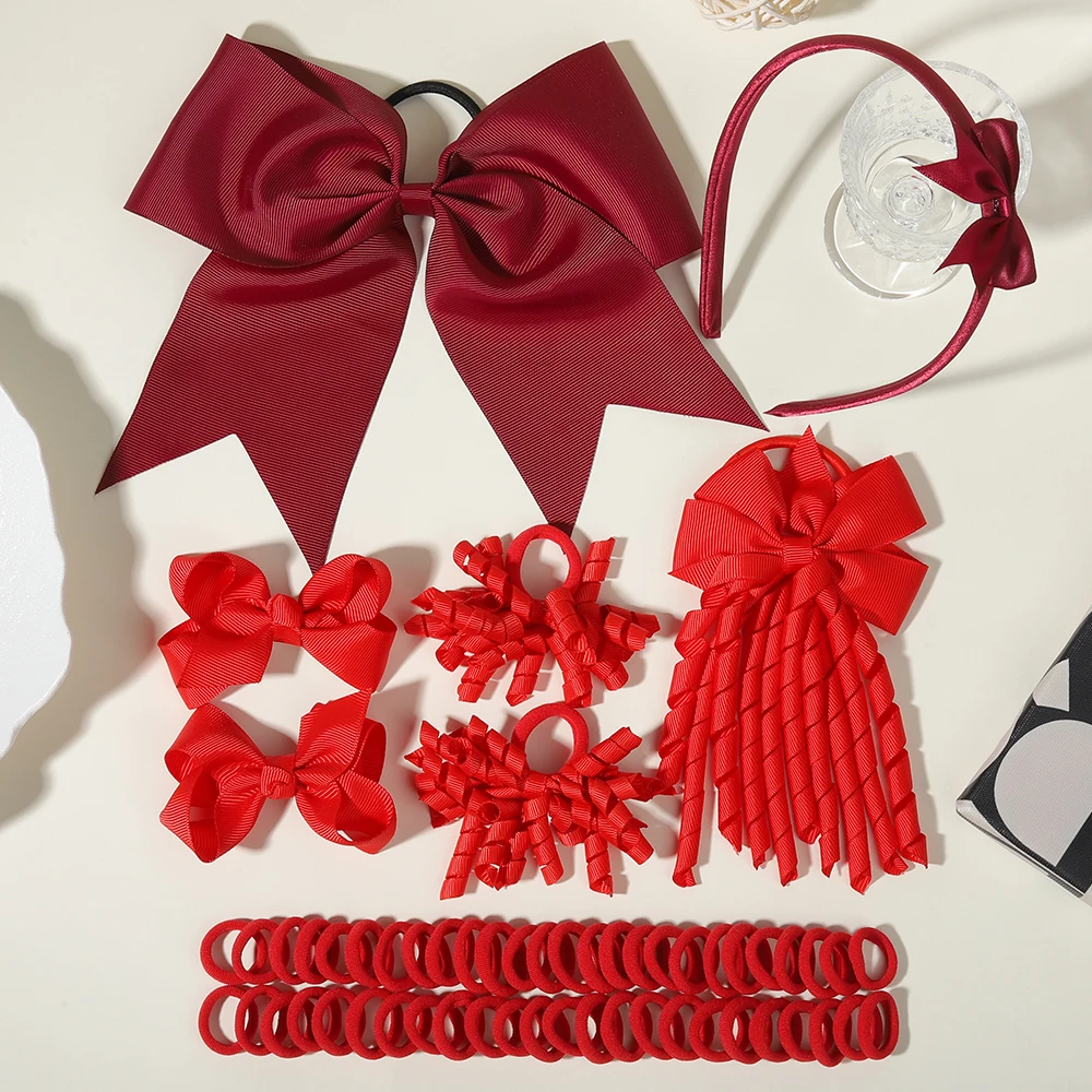 

52-57pcs Children's Bow Tassel Headband,Girl's Headband Set Consisting of Multiple Sizes,Hair Accessories for Children,Babies