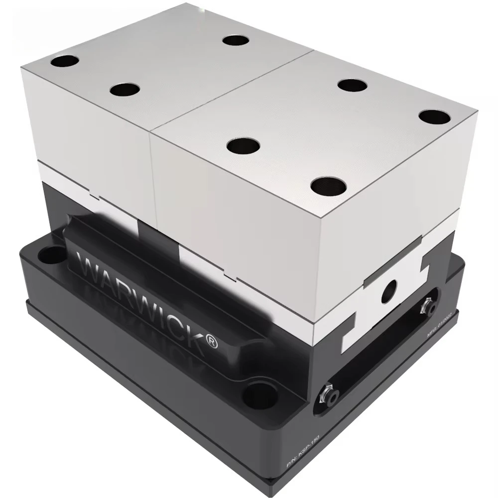 for *KSP-150+YZ-150 5 Axis Self-centering Pneumatic Vise for VMC Rotary with Serrated Steel Jaw
