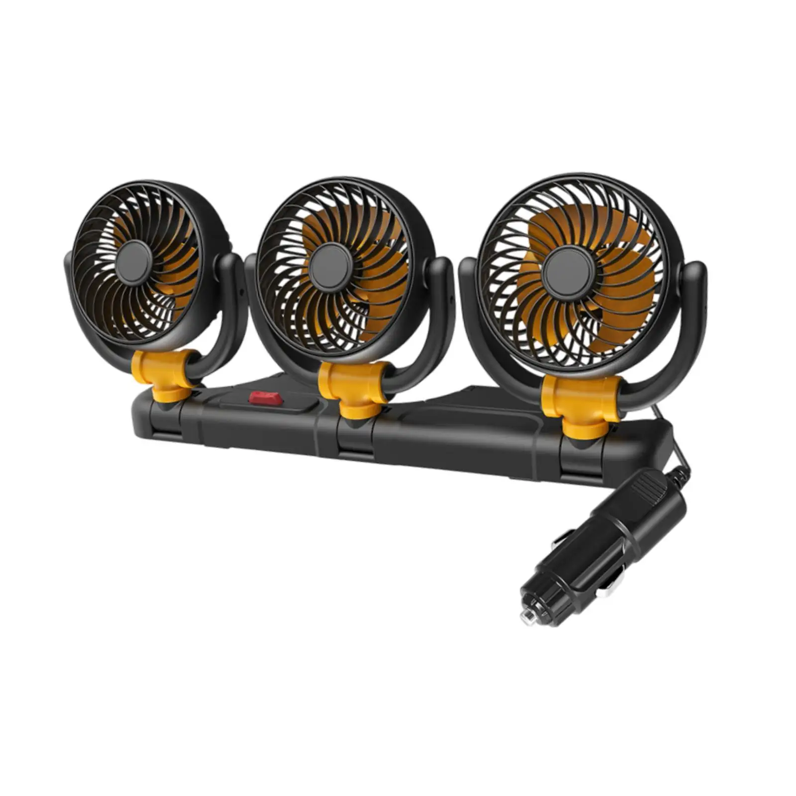 

Electric Car Cooling Fan Versatile Three Heads Keep Cool Air Circulation Fan