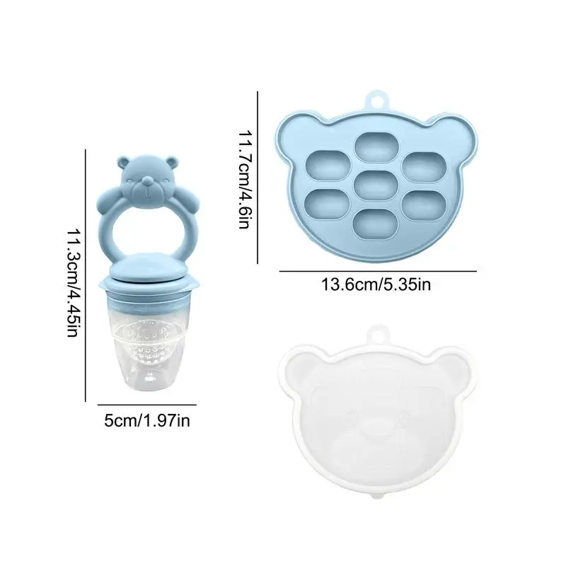 Baby Fruit Feeder ciuccio latte materno massaggiagengive Combo lavabile in lavastoviglie latte materno stampi per ghiaccioli giocattoli per la dentizione in Silicone per bambini