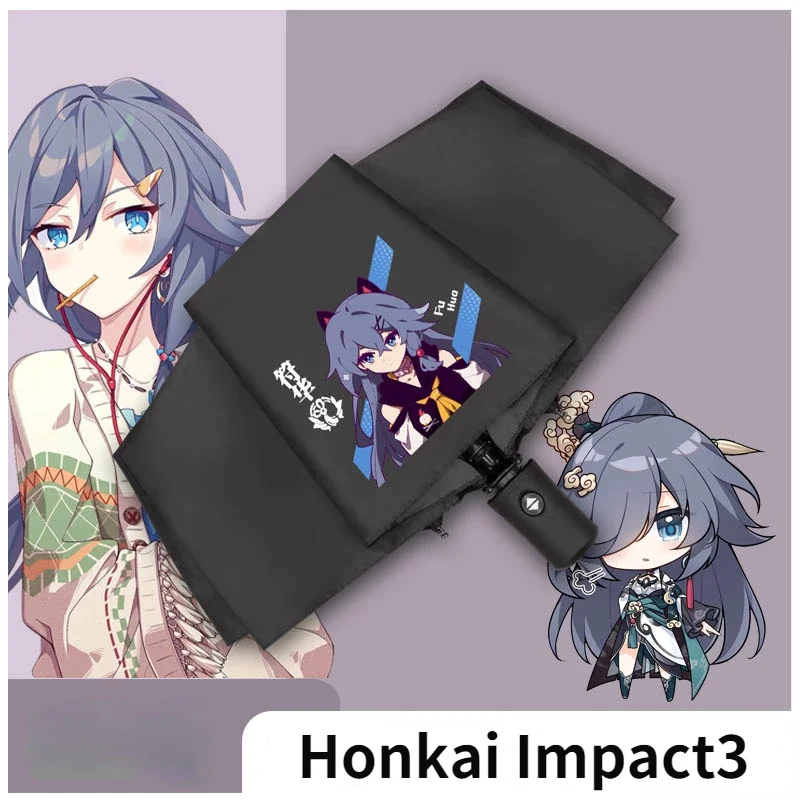 

Anime Game Honkai 3 COS Bronya Raiden Mei Fuhua Automatic Folding Sun and Rain Sunscreen Sun Umbrella