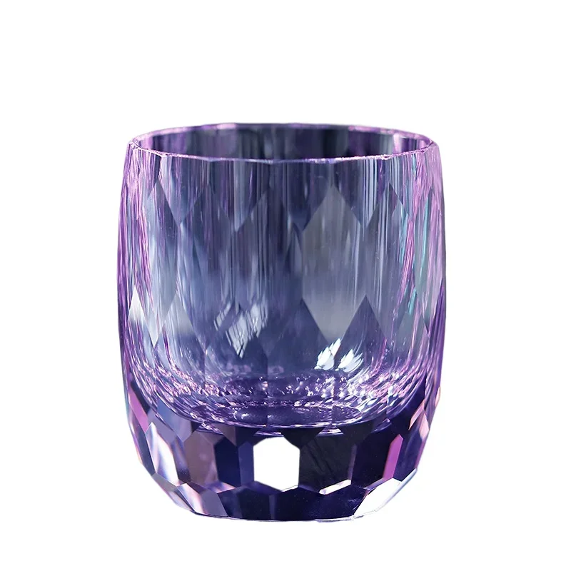 

Crystal whiskey glasses, diamond Japanese style, hand-carved glass wine glasses, handmade home accessories