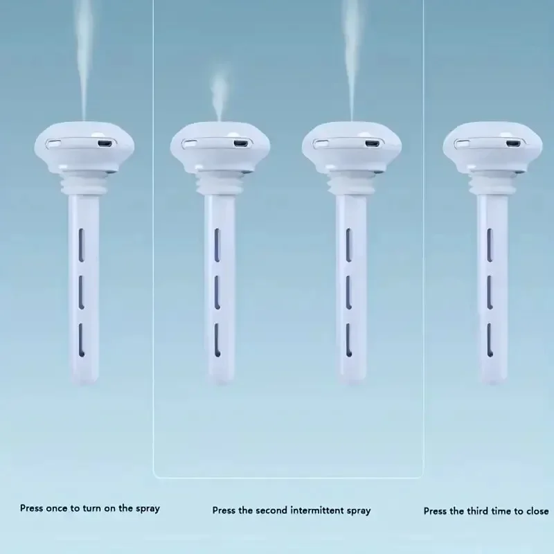 Mini Air Humidifier No Water Bottle Needed Adjustable Length Quiet and Convenient Recharge Humificador for Office Bedroom Car