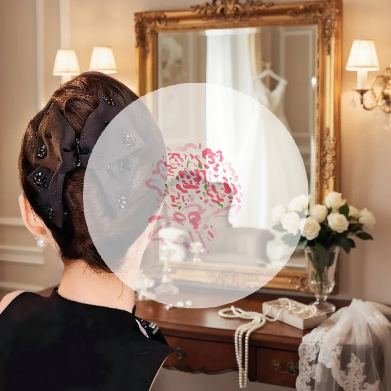 أنيقة كبيرة الراين القوس مشبك شعر السلطعون اللؤلؤ دبابيس الشعر النساء الفتيات الحلو حلية شعر مقاطع الشعر موضة إكسسوارات الشعر #1